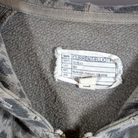 Current/Elliott Leopard Zip Hoodie 1 (XS/S) - Picture 3 of 5